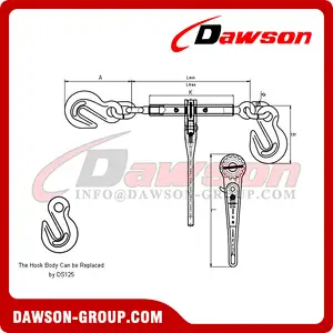 DS832 Non-Standard Ratchet Binder with Hook for Lashing