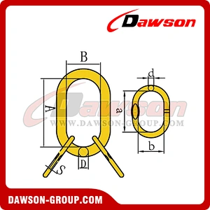 DS032 A-346 G80 European Type Master Link Assembly for Wire Roe Lifting Slings