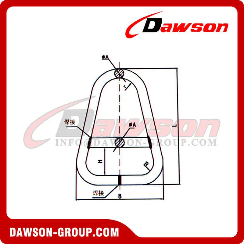 DS137 G80 Alloy Triangle Ring For Web Slin