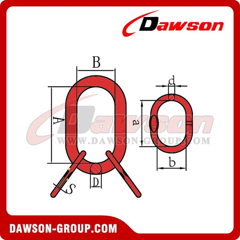 DS092 G80 U.S. Type Forged Master Link Assembly for Wire Rope Lifting Slings  Chain Slings
