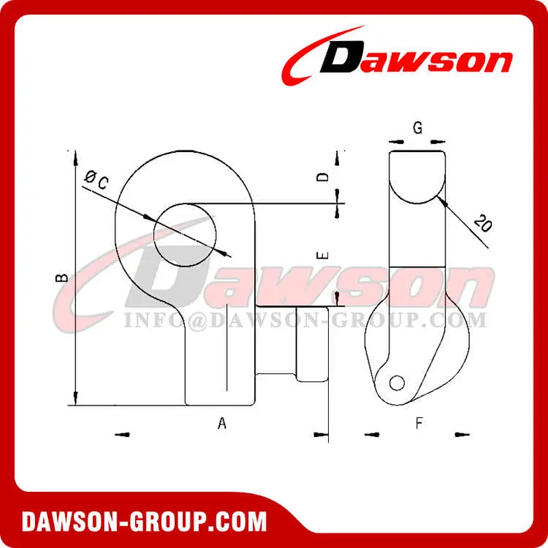 Container Lifting Lug for Side Lifting