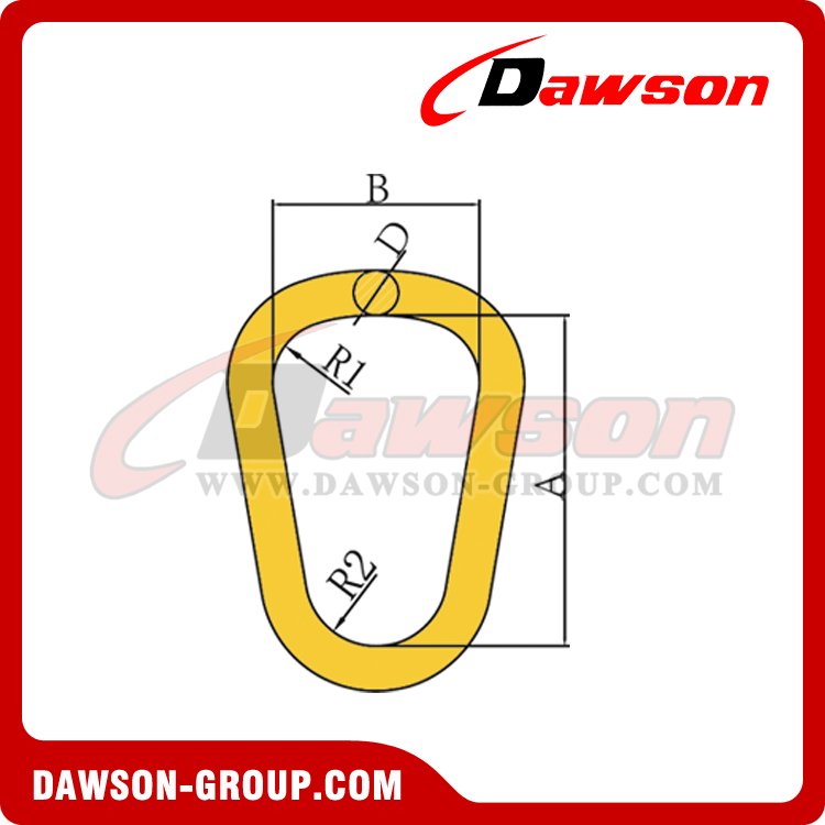 DS337 G80 Forged Alloy Steel Pear Type Master Link for Steel Wire Rope Sling Chain Slings - Dawson Group Ltd. - China Manufacturer, Factory, Supplier