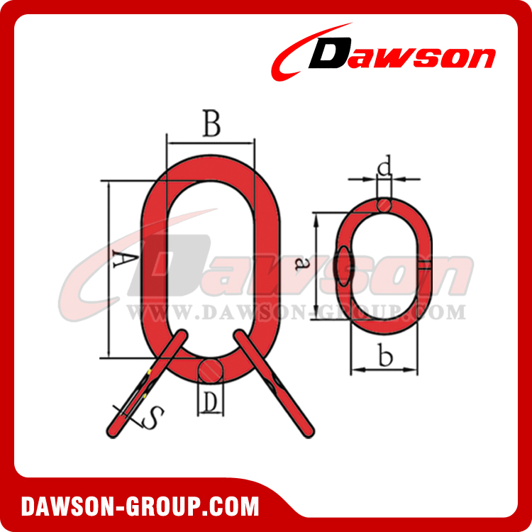 DS094 A347 G80 U.S. Type Super Alloy Steel Welded Master Link Assembly for Wire Rope Lifting Slings Chain Slings - Dawson Group Ltd. - China Manufacturer, Factory