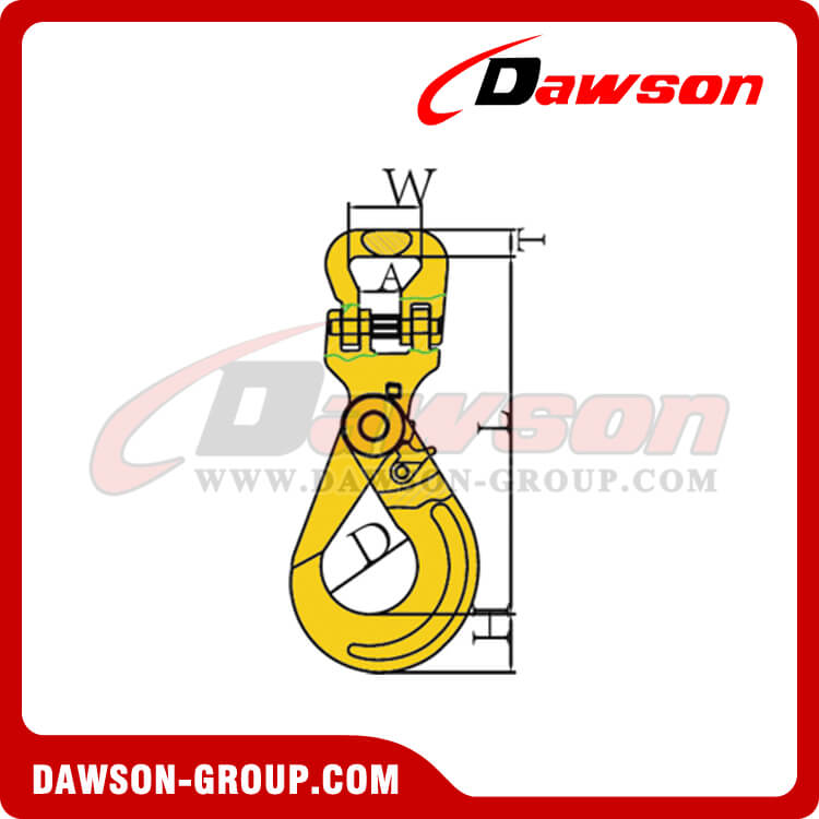 DS110 G80 Self-locking Hook for Web Sling With Half Link - Dawson Group Ltd. - China Manufacturer, Supplier