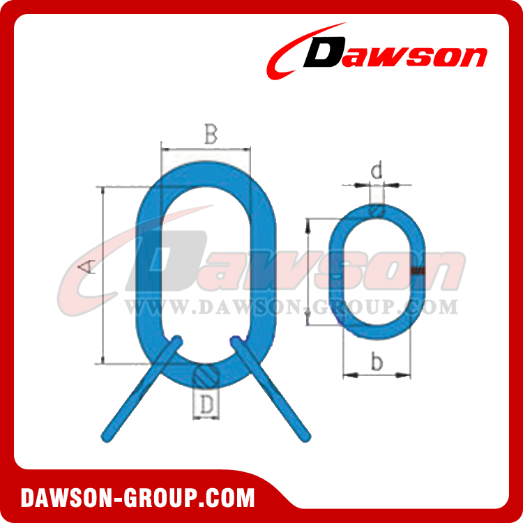 DS096 G80 Welded Master Link Assembly With Flat for Steel Wire Rope Slings Chain Slings - Dawson Group Ltd. - China Manufacturer, Factory, Supplier