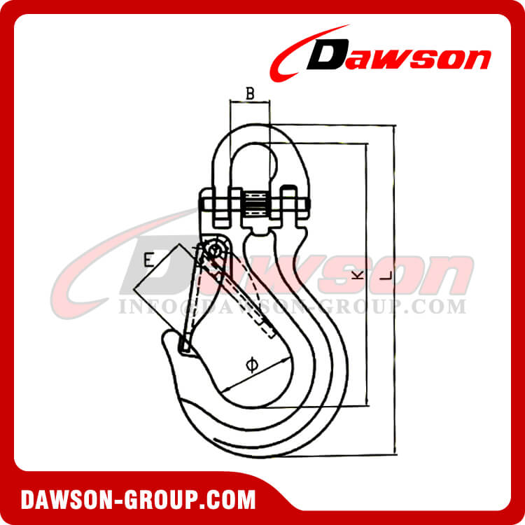 DS006 G80 Hook with Half Link For Webbing Sling - Dawson Group Ltd. - China Manufacturer, Factory