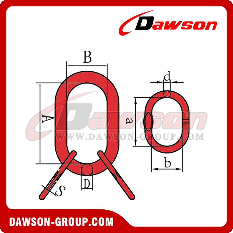 DS488 G80 Power Plastified European Type Master Link Assembly for G80 Chains  Wire Rope Lifting Slings