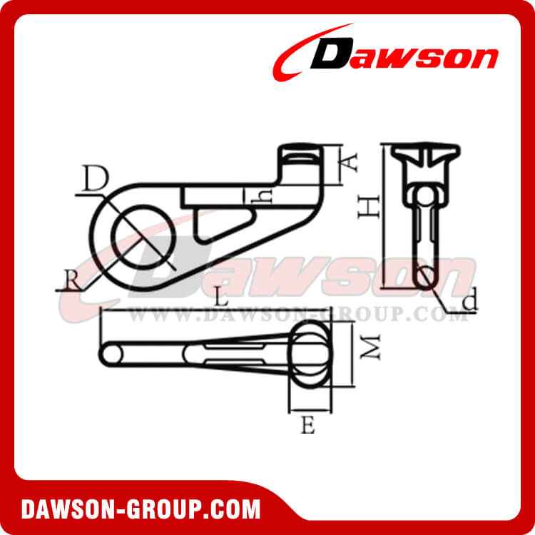 DS633 G80 CONTAINER HOOK STRAIGHT TYPE - DAWSON GROUP LTD. - CHINA MANUFACTURER, SUPPLIER