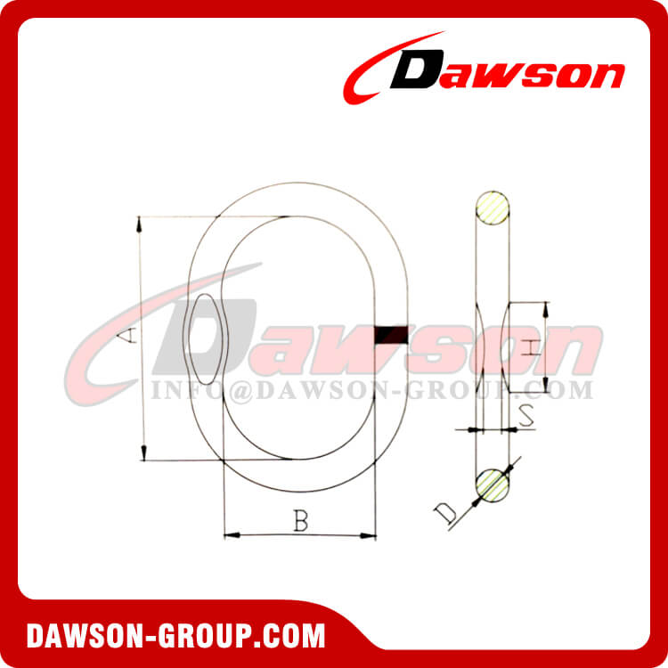 DS033 A-343 G80 European Type Master Link for Chain Lifting Slings Wire Rope Lifting Slings - Dawson Group Ltd. - China Factory, Supplier