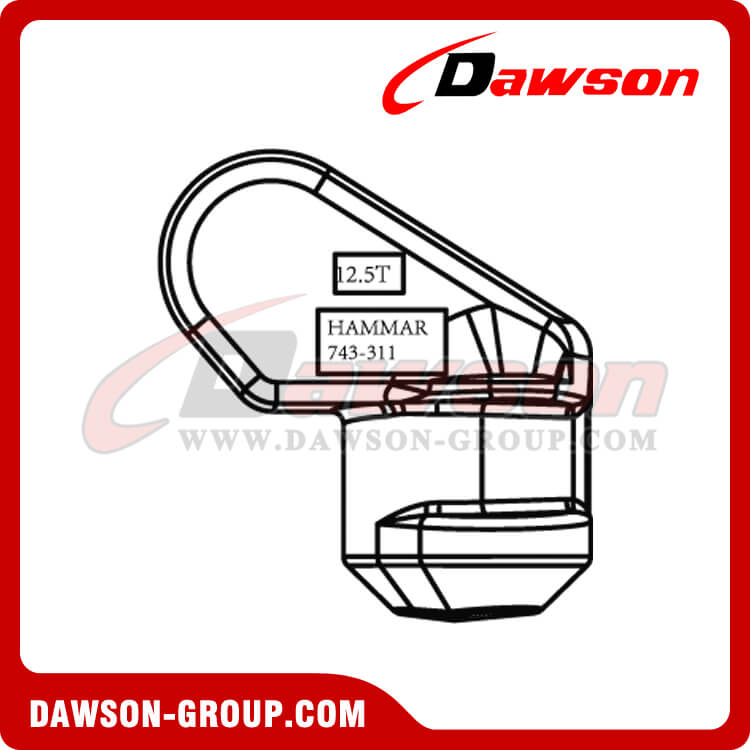 DS135 G80 Clevis Elephant Foot Left 12.5T - Dawson Group Ltd. - China Manufacturer, Factory, Supplier