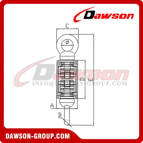 G80 Eye-Eye Type Swivel With Tapered Roller Thrust Bearing