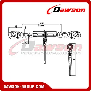 DS670 G80 Ratchet Binder With Safety Hooks to EN 12195-3, Grade 80 LoadBinder for Lashing