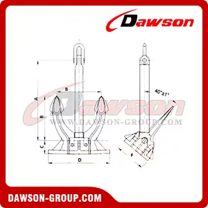 CB711-95 Spek Anchor / High Quality Spek Stockless Anchor Casting For Sale