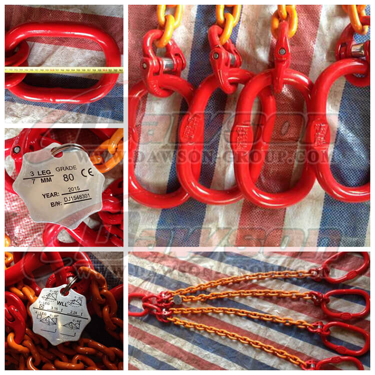 Grade 80 Triple Leg Chain Sling Grade 80 Chain Sling for Lifting & Lashing - Dawson Group Ltd. - China Factory, Supplier