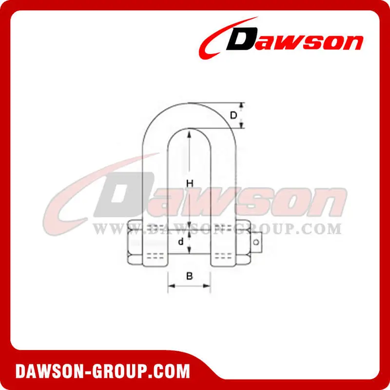 AS2741 Forged Alloy Grade S Dee Shackle With Safety Pins
