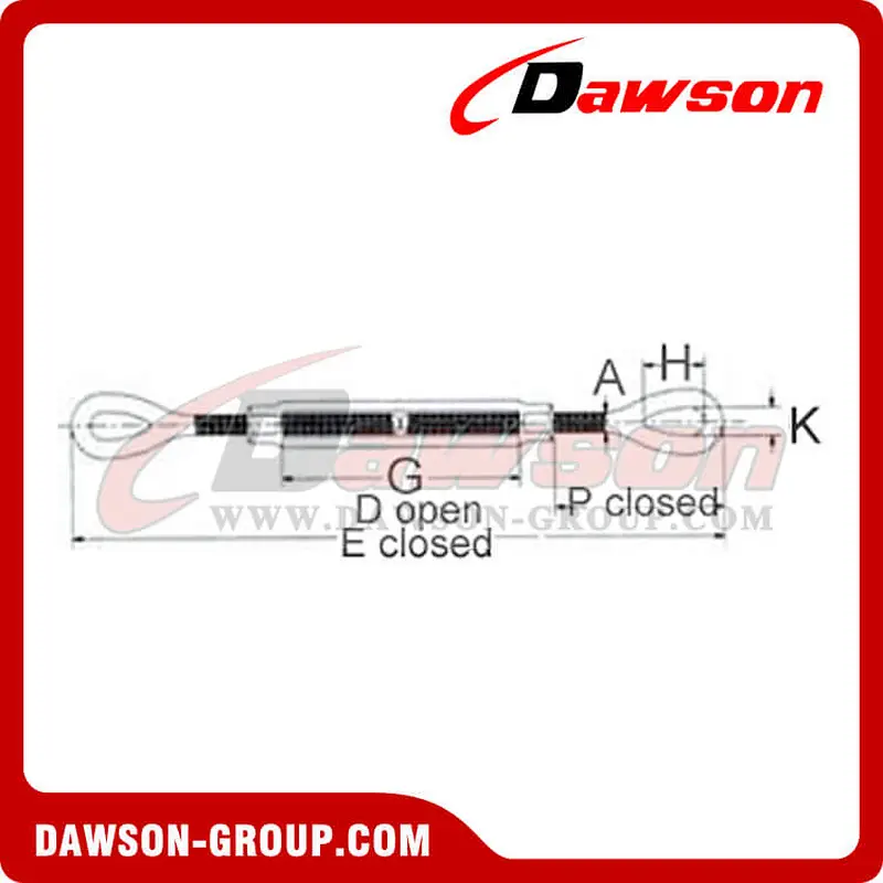US Type Drop Forged Turnbuckle Eye & Eye