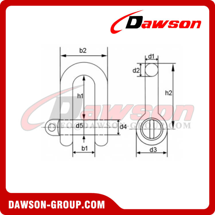 Galvanized shackle DIN 82101 Form A, Form B, Form C - Dawson Group Ltd. - Manufacturer, Factory, Supplier