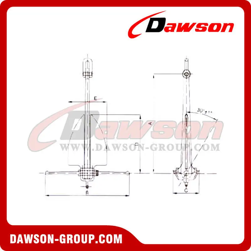 GB 11579-89 Marine Light Weight Anchor