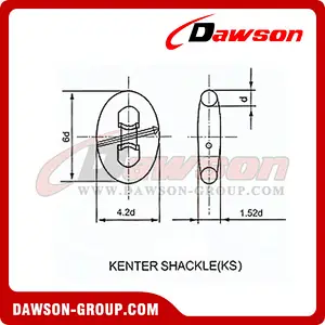 Black Painted Connecting Link Kenter Shackle for Oil Platform Mooring Chain