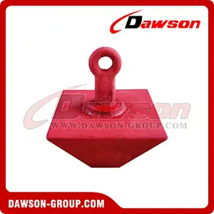 Red Painted Casting Mooring Pyramid Anchor
