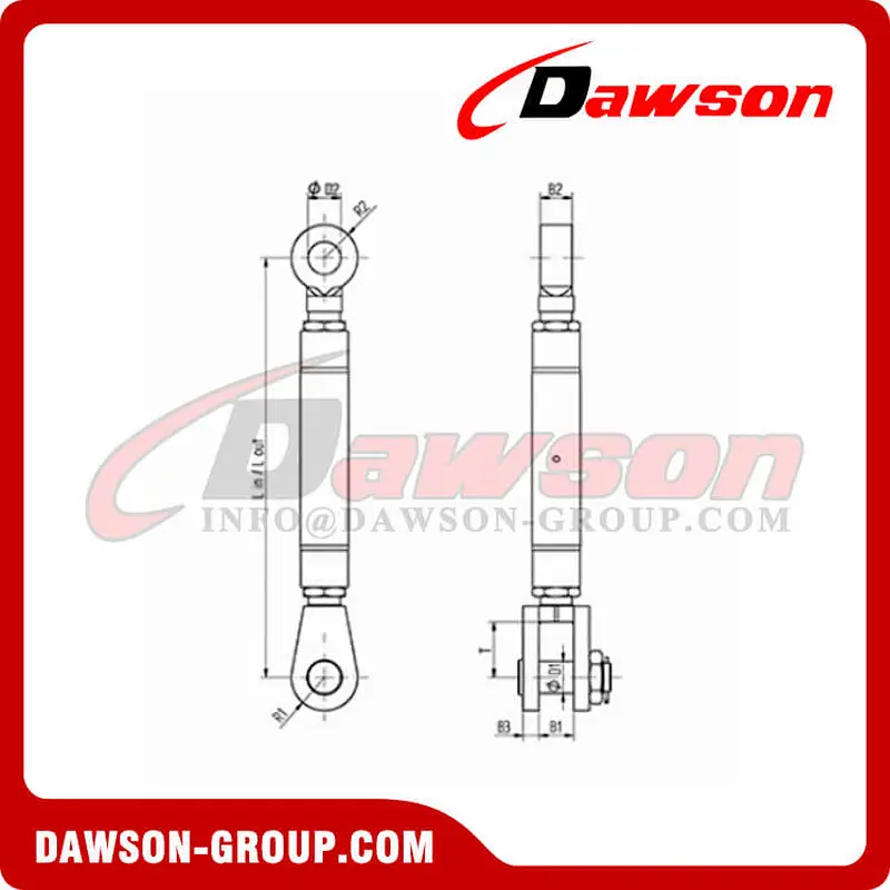HD Turnbuckle with Jaw & Jaw, Heavy Duty UU Type Lashing Turnbuckle
