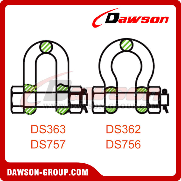 BOLT TYPE SHACKLES - DAWSON GROUP LTD. - CHINA MANUFACTURER, SUPPLIER, FACTORY