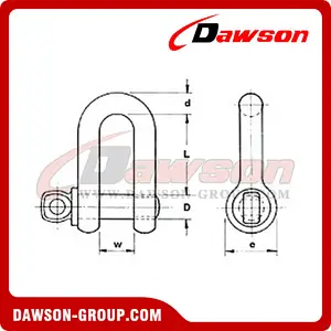 AS2741 Forged Alloy Grade S Dee Shackle With Screw Pins