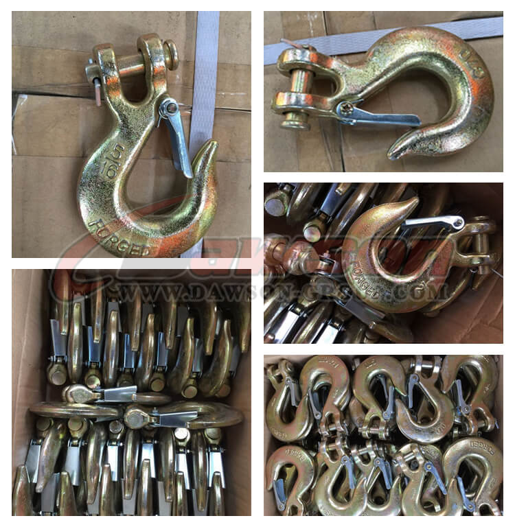 DS127 A-331 G70 Grade 70 Forged Clevis Slip Hook, H-331 G43 Grade 43 Forged Clevis Slip Hook with Latch for Lashing - Dawson Group Ltd. - China Manufacturer, Factory