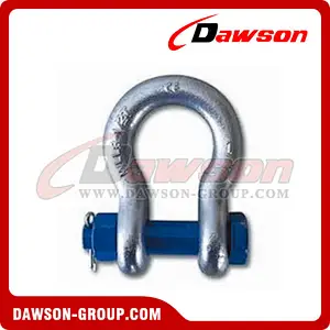 US Type Bolt Type Anchor Shackle with Safety Pin and Nut, S6 Bolt Type Bow Shackle