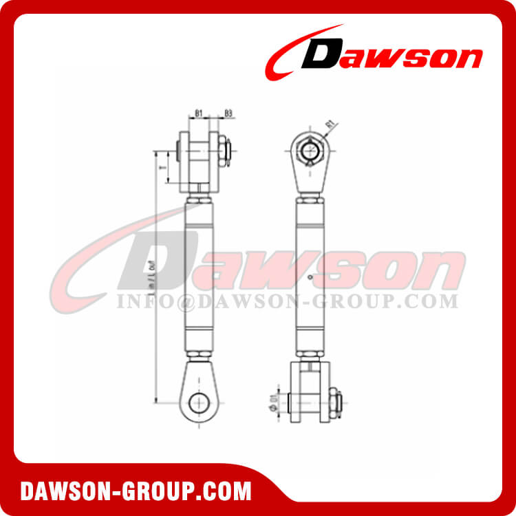 HD Turnbuckle with Jaw & Jaw, Heavy Duty UU Type Lashing Turnbuckle - Dawson Group Ltd. - China Manufacturer, Factory