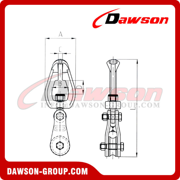 G80 Swivel Connector with Roller Sheave for Forestry Logging - Dawson Group Ltd. - Factory, Supplier China