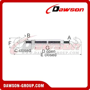US Type Drop Forged Turnbuckle Hook & Hook