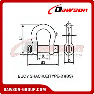 Mooring Buoy Shackle Type B for Marine & Ship Anchor Chain