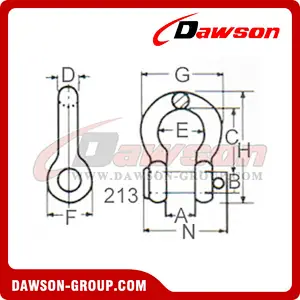 Forged Alloy Bow Shackles with Round Pin