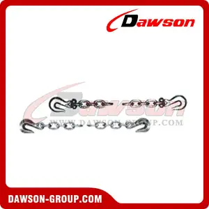 G70 Trailer Safety Chains Assembly with Slip Clevis Hook & Latch on Each End