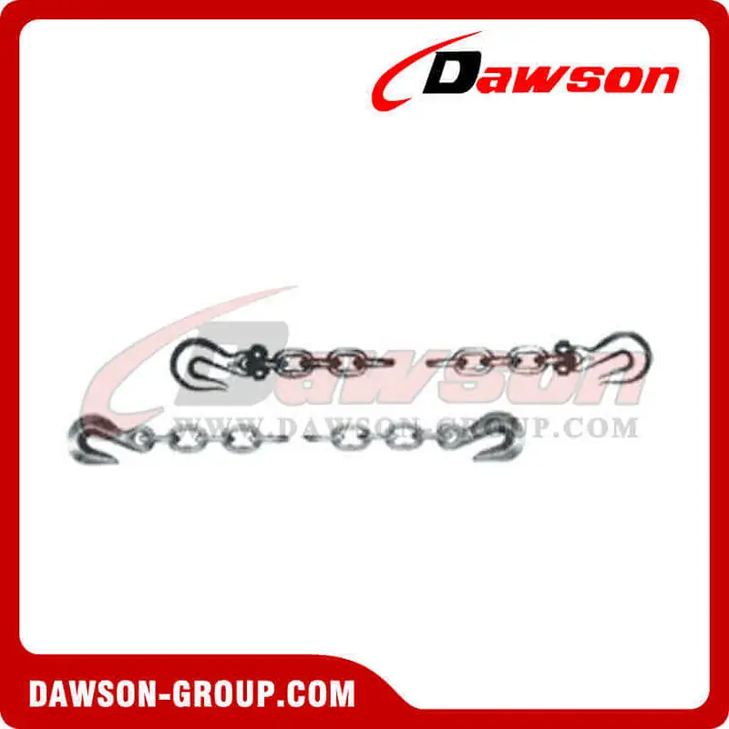 G70 Trailer Safety Chains Assembly with Slip Clevis Hook & Latch on Each End