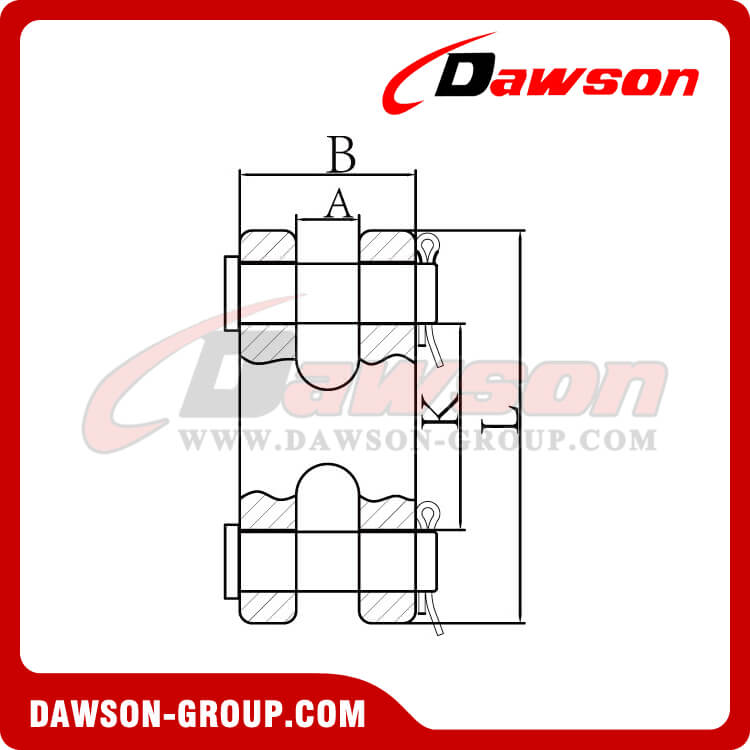 Grade 70 Alloy Forged Twin Clevis Link for Lashing - Dawson Group Ltd. - China Manufacturer, Factory
