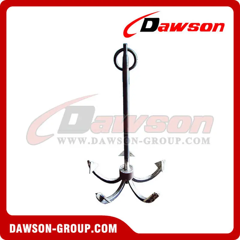 Black Bituminous Paint Marine Boat Anchor / Hot Dip Galvanized Five Claws Marine Anchor