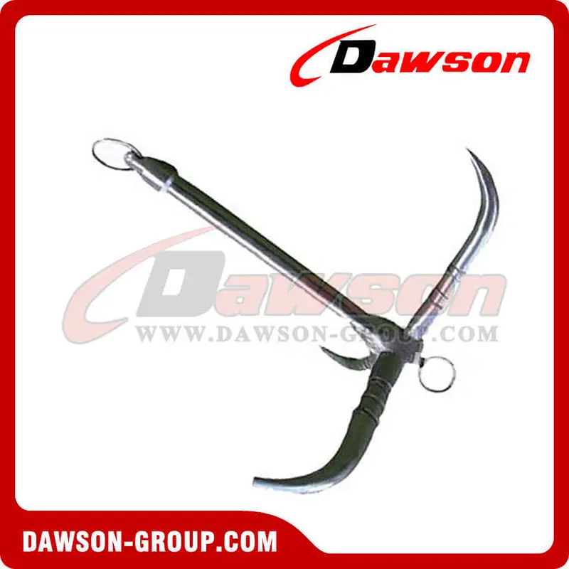 Stainless Steel Three Flukes Grapnel Folding Anchor / SS Three Claws Folding Anchors