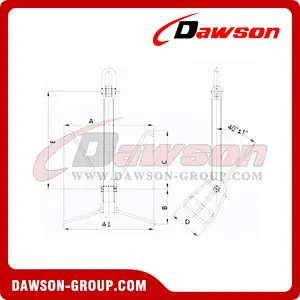 Pool HHP Anchor Type TW / High Holding Power Anchor - Dawson China