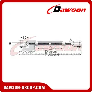 US Type Drop Forged Turnbuckle Jaw & Jaw