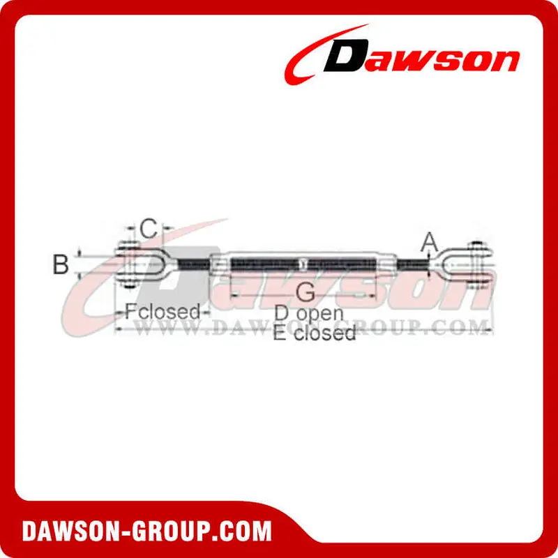 US Type Drop Forged Turnbuckle Jaw & Jaw