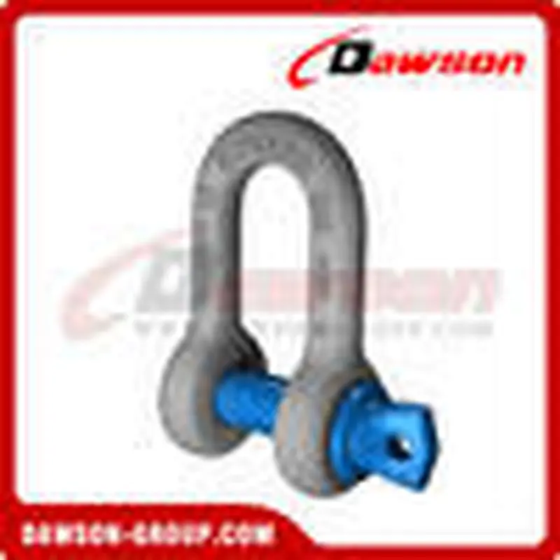 Dawson Brand Hot Dip Galvanized US Type Chain Shackle with Screw Pin, High Strength S6 Screw Pin Dee Shackle
