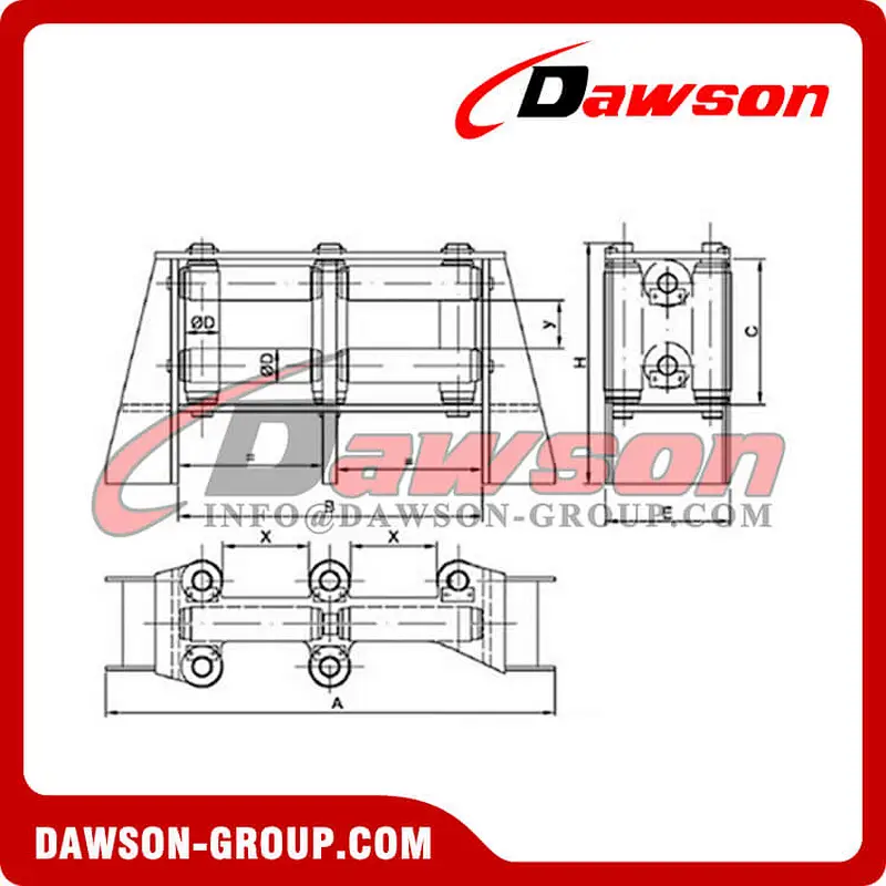9 Rollers Fairlead