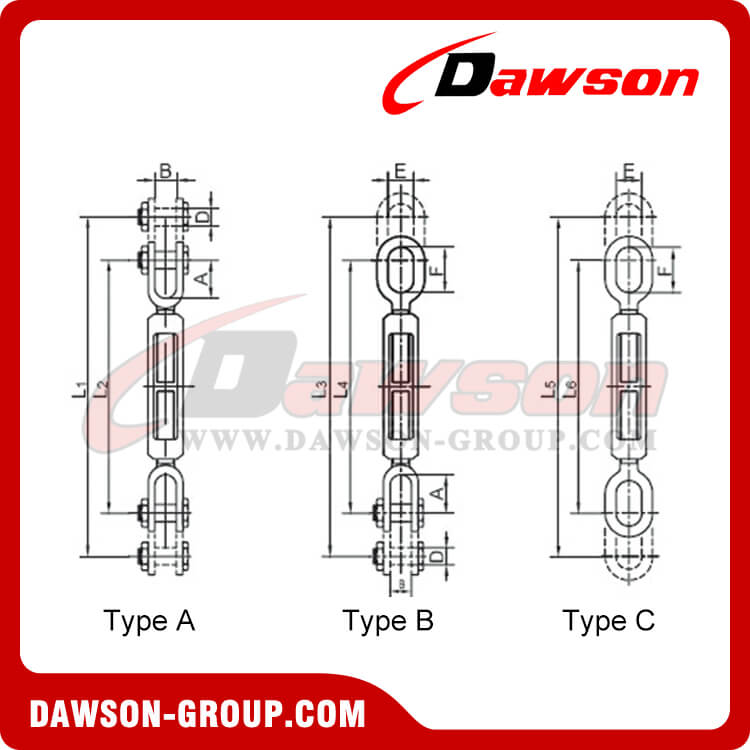 High Strength UU Type Open Turnbuckle - Dawson Group Ltd. - China Manufacturer, Factory