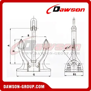 Type SR Spek Anchor / SPEK Stockless Anchor Casting For Sale