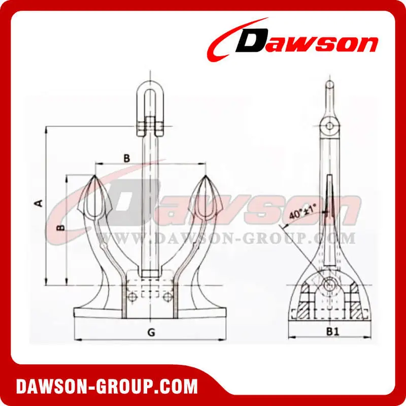 Type SR Spek Anchor / SPEK Stockless Anchor Casting For Sale