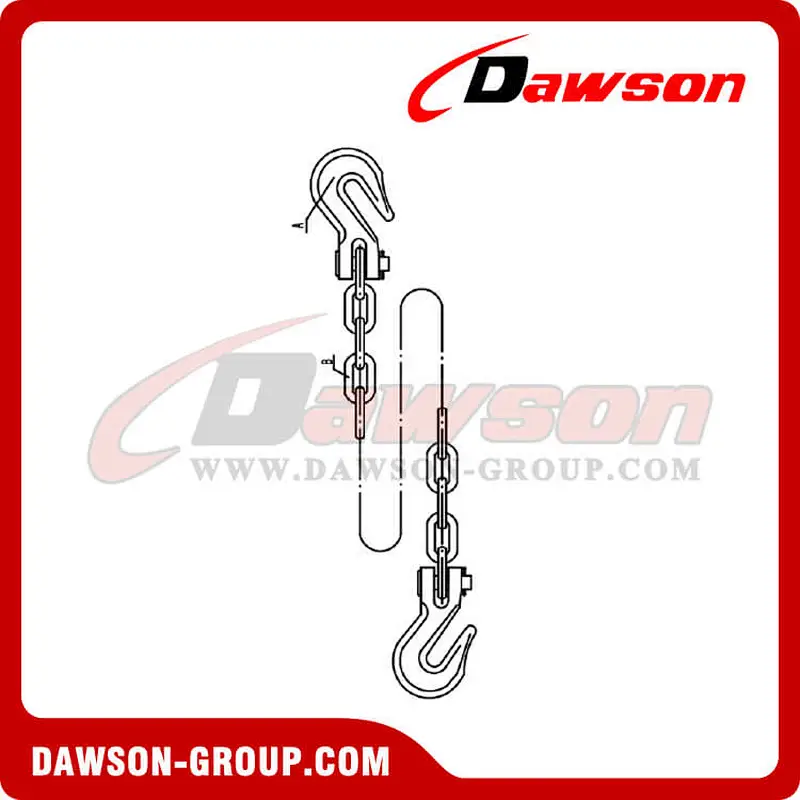 USA Standard Chain Assembly With Clevis Hooks Each End