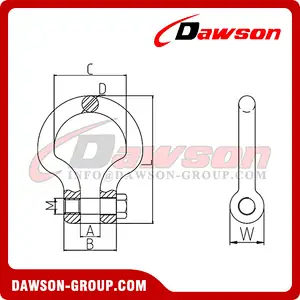 DS479 High Strength Bolt Type Bow Shackle for Lifting