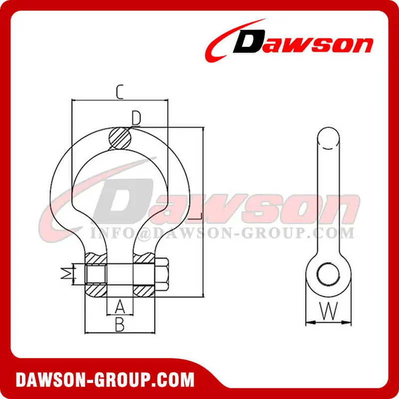 DS479 High Strength Bolt Type Bow Shackle for Lifting